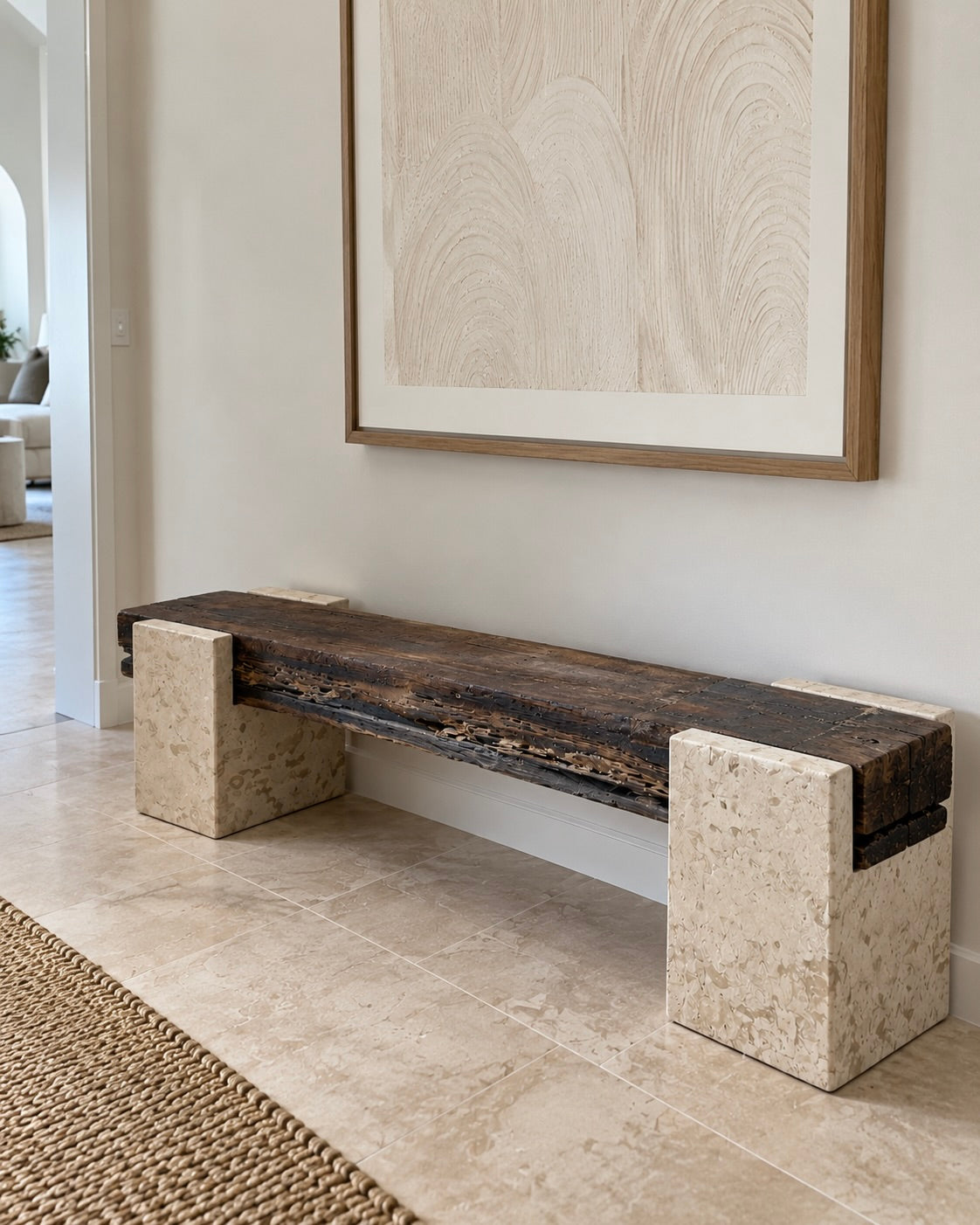 Atelier - Timber & Marble Bench